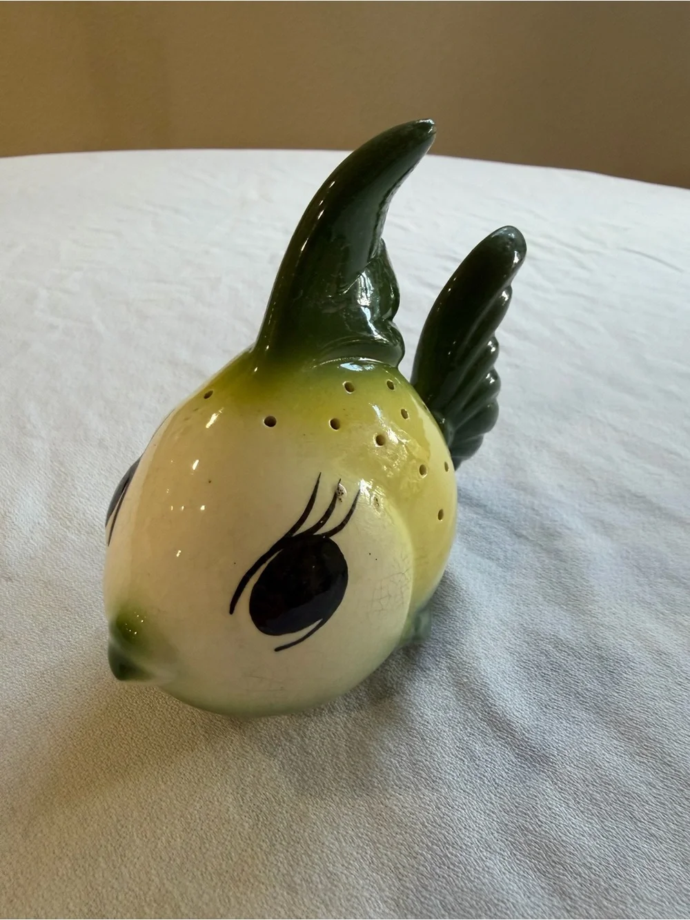 VTG MCM Ceramic Anthropomorphic Fish Appetizer/Toothpick Holder